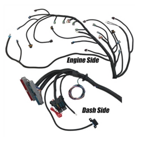 329059 2005-2014 Gen IV 24x LS2/LS3 (Converts to Drive By Cable) Complete Engine Harness For T56 and Non-Electric A/T