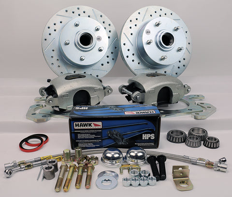 55-58 Chevrolet Full Size MP Brakes DB1711BHP - Legend Series Front Disc Brake Conversion Kit (Front Wheels Only) - Performance Upgrade