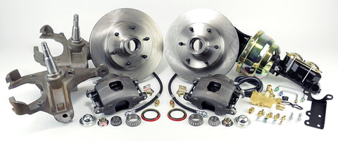 63-70 Chevrolet & GMC 1/2 Ton P/U - 6 Lug 2WD MP Brakes DB1755PD6 - Legend Series Front Disc Brake Conversion Kit with Power Option, Dropped Spindles and 6-Lug Rotors