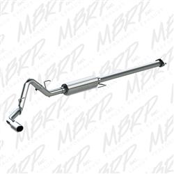 MBRP S5253AL 3" Cat Back Exhaust System; Single Passenger Side Exit; Polished Stainless Steel Tip